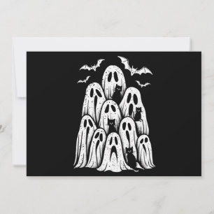 Halloween Ghost Cats Lover Herfst Spooky Season Kaart