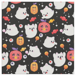 halloween ghost cats pumpkin candy spooky cute stof