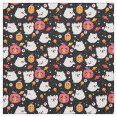 halloween ghost cats pumpkin candy spooky cute stof (Swatch)