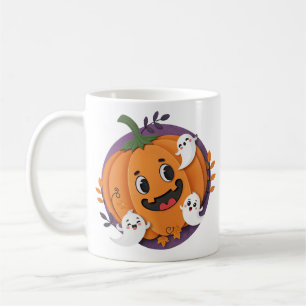Halloween Ghost Chase Pumpkin Spooky Season Koffiemok