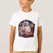 Halloween Ghost Chicken #3 Digitale kunst T-shirt (Voorkant)