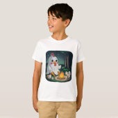 Halloween Ghost Chicken #7 Digitale kunst T-shirt (Voorkant volledig)