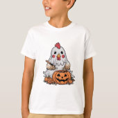 Halloween Ghost Chicken #9 Digitale kunst T-shirt (Voorkant)
