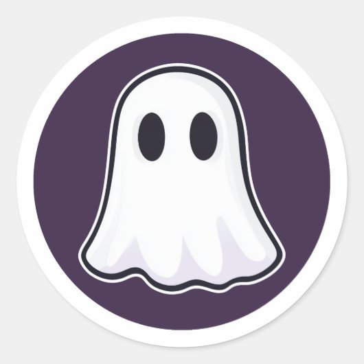 Halloween Ghost Classic Round Sticker (Voorkant)