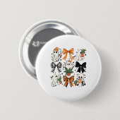 Halloween Ghost Coquette Bow Floral Plant Tree Lov Ronde Button 5,7 Cm (Voorkant /achterkant)