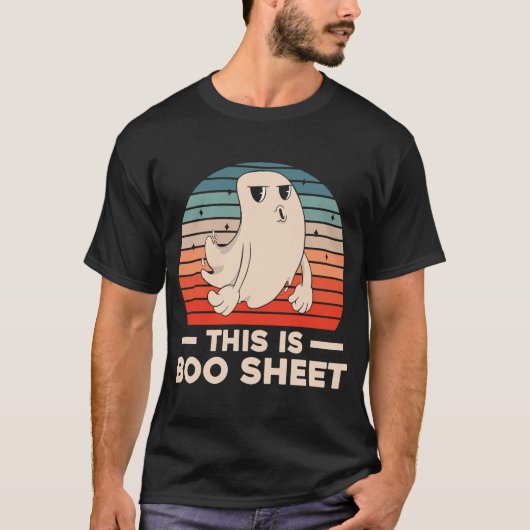 Halloween Ghost Costume Dit is Boo Sheet T-shirt (Voorkant)