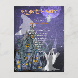 HALLOWEEN GHOST COSTUME PARTY AANKONDIGINGSKAART