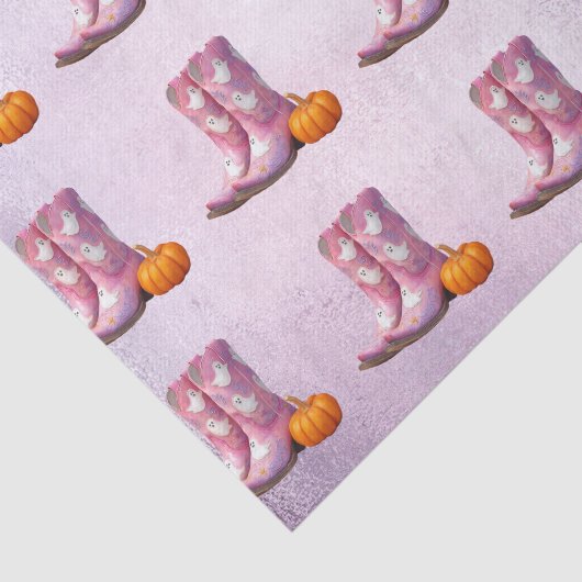 Halloween Ghost Cowboy laarzen Western Tissuepapier (Detail)