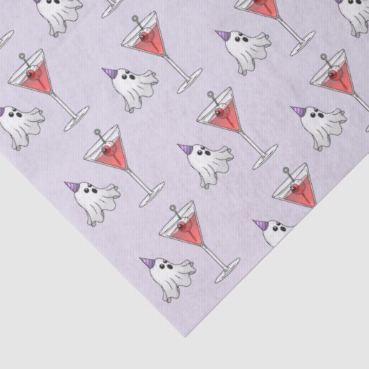 Halloween Ghost & Creepy Cocktail Tissuepapier (Detail)