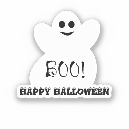 Halloween Ghost Custom-Cut vinylsticker Sticker (Voorkant)