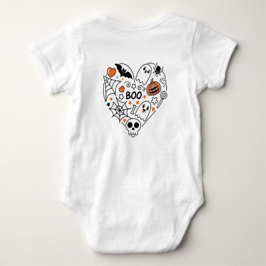 Halloween, ghost, custom, personalized  romper (Achterkant)