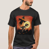 Halloween Ghost Dinosaur T rex eng T-shirt (Voorkant)