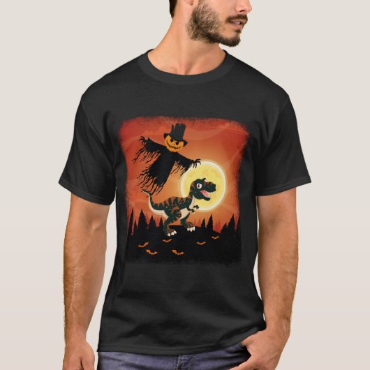 Halloween Ghost Dinosaur T rex eng T-shirt (Voorkant)
