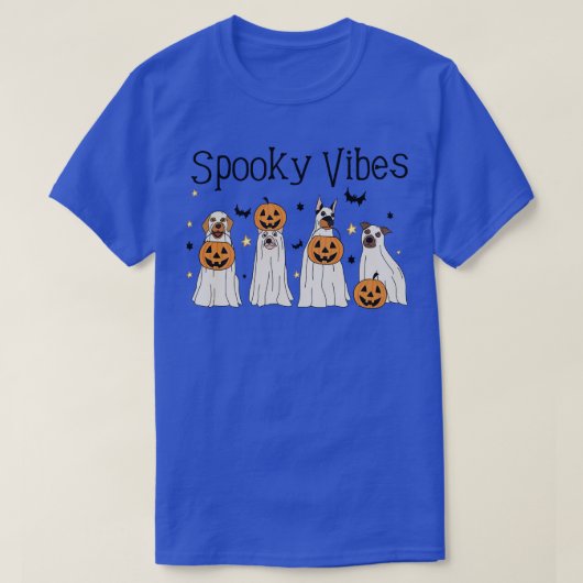 Halloween Ghost Dog Grappig T-shirt (Design voorkant)