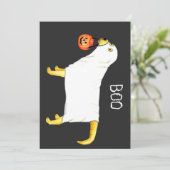 Halloween Ghost Dog Yellow Labrador Kaart (Staand voorkant)