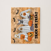 Halloween Ghost Dogs Puzzel Legpuzzel (Verticaal)