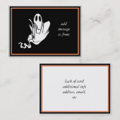 Halloween Ghost drijft je kant op! Visitekaartje (Voorkant / Achterkant)