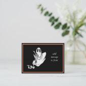 Halloween Ghost drijft je kant op! Visitekaartje (Staand voorkant)