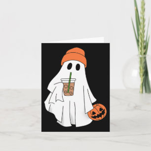 Halloween Ghost Drink Coffee Ghost Ice Coffee M Kaart