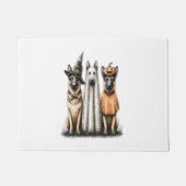 Halloween Ghost Duitse herdershond Deurmat (Voorkant)