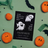 Halloween Ghost Eat Drink en Be Scary Party Kaart