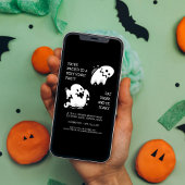 Halloween Ghost Eat Drink en Be Scary Party Kaart