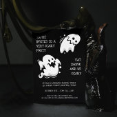 Halloween Ghost Eat Drink en Be Scary Party Kaart