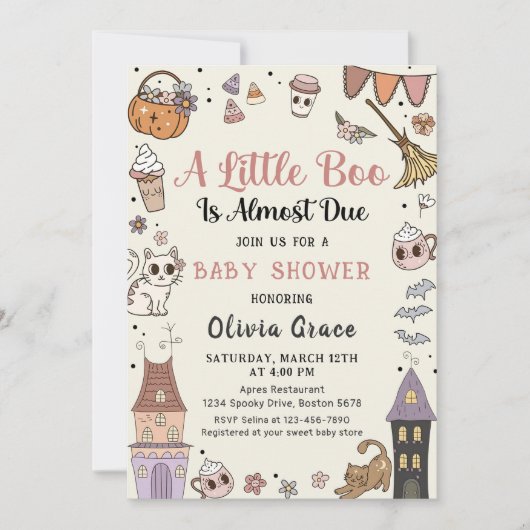 Halloween Ghost Een klein boe is te wijten aan Bab Kaart (Voorkant)