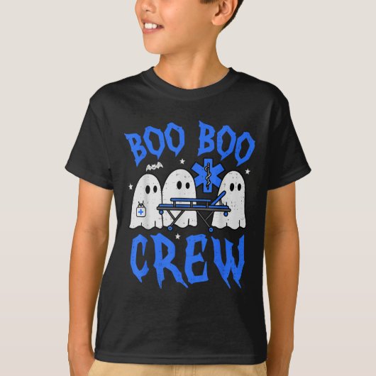 Halloween Ghost Ems Emt Paramedic Funny Emergency T-shirt (Voorkant)