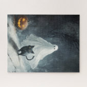 Halloween Ghost en Black Cat Legpuzzel (Horizontaal)