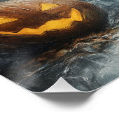 Halloween Ghost en Black Cat Perfect Poster (Hoek)