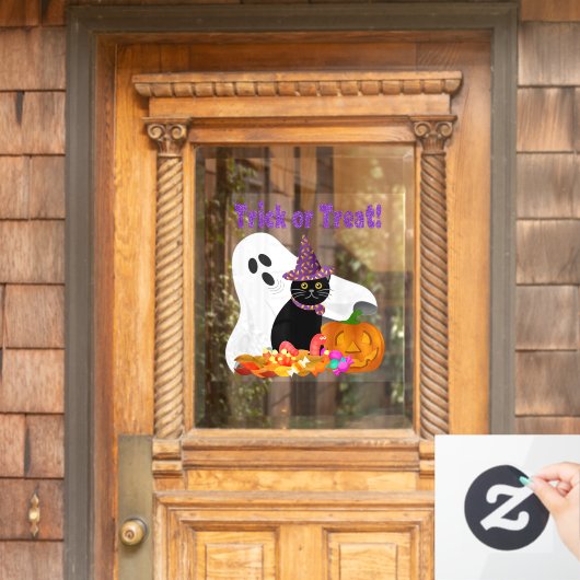 Halloween Ghost en Black Cat Raamsticker (Huis Deur)
