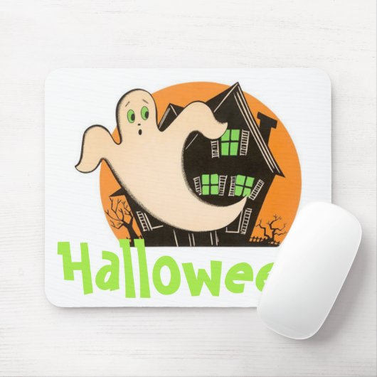 Halloween Ghost en Haunted House Muismat (Met muis)