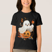 Halloween Ghost en Jack-o-lantern Jeugd T-Shirt (Voorkant)