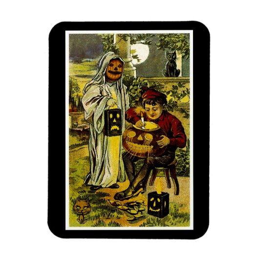 Halloween Ghost en Jack-o-Lantern Magneet (Verticaal)
