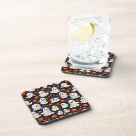 Halloween Ghost en Pompoen Drank Coaster Bier Onderzetter