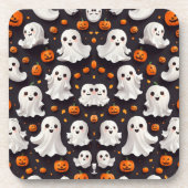 Halloween Ghost en Pompoen Drank Coaster Bier Onderzetter (Voorkant)