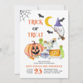 Halloween Ghost en Potion Trick or treat Birthday Kaart (Voorkant)