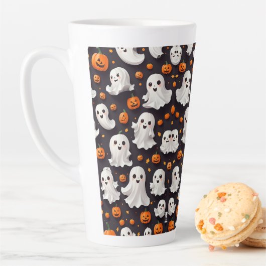 Halloween Ghost en Pumpkin Latte Mok (In situ)