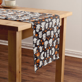 Halloween Ghost en Pumpkin Table Runner Korte Tafelloper