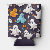 Halloween Ghost en Pumpkins Blikjeskoeler (Voorkant)