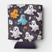 Halloween Ghost en Pumpkins Blikjeskoeler (Achterkant)