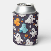 Halloween Ghost en Pumpkins Blikjeskoeler (Blikje Achterkant)