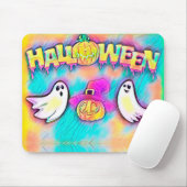 Halloween Ghost en Pumpkins Muismat (Met muis)