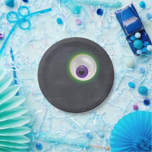 Halloween Ghost Eyeball Eye Cyclops Chalkboard Papieren Bordje (Feest)