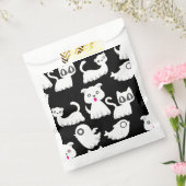 Halloween Ghost Ferret Dog Black Bedankzakje (Gezegeld)