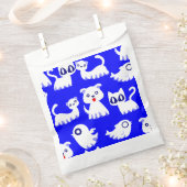 Halloween Ghost Ferret Dog Blue Bedankzakje (Geknipt)