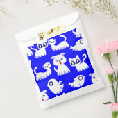 Halloween Ghost Ferret Dog Blue Bedankzakje (Gezegeld)