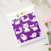 Halloween Ghost Ferret Dog paarse Bedankzakje (Gezegeld)