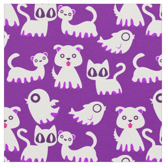 Halloween Ghost Ferret Dog paarse Stof (Close Up)